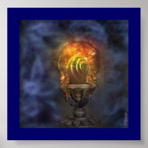 Affiche d'impression de boule de cristal
