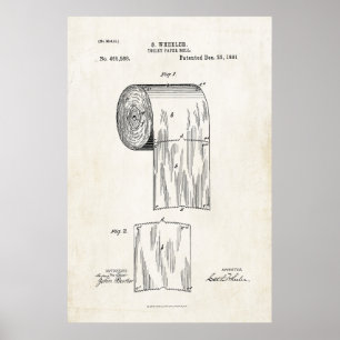 Affiche d'impression de brevet de petit pain de
