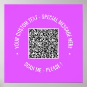 Affiche d'impression de code QR avec texte personn (Devant)