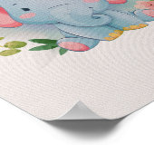 Affiche d'impression de la pépinière florale éléph (Coin)