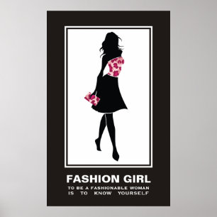 Affiche d'impression de pinkleopard pour fille de