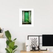 Affiche d'impression de porte de bâtiment abandonn (Bureau à domicile)