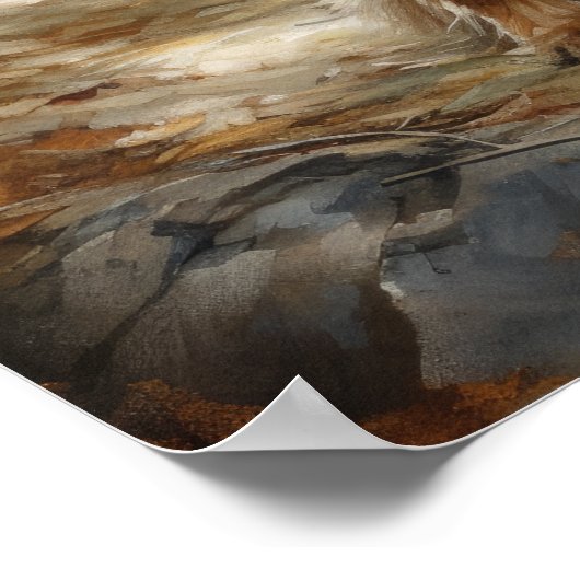 Affiche d'impression de Terrier Dog Art (Coin)