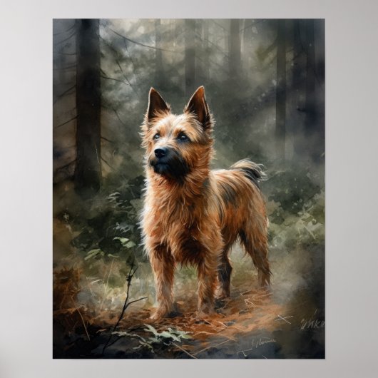 Affiche d'impression de Terrier Dog Art (Devant)