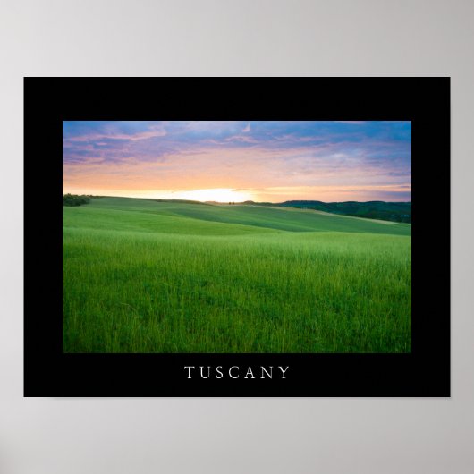 Affiche d'impression du coucher de soleil en Tosca (Devant)