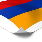Affiche d'impression du drapeau d'Arménie (Coin)