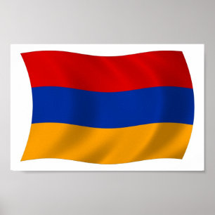 Affiche d'impression du drapeau d'Arménie