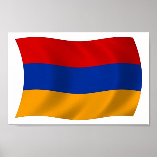 Affiche d'impression du drapeau d'Arménie (Devant)