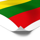 Affiche d'impression du drapeau de la Lituanie (Coin)