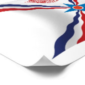 Affiche d'impression du drapeau de la nation assyr (Coin)