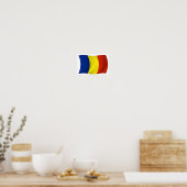 Affiche d'impression du drapeau de la Roumanie (Cuisine)