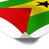 Affiche d'impression du drapeau de Sao Tomé-et-Pri (Coin)
