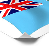 Affiche d'impression du drapeau des Fidji (Coin)