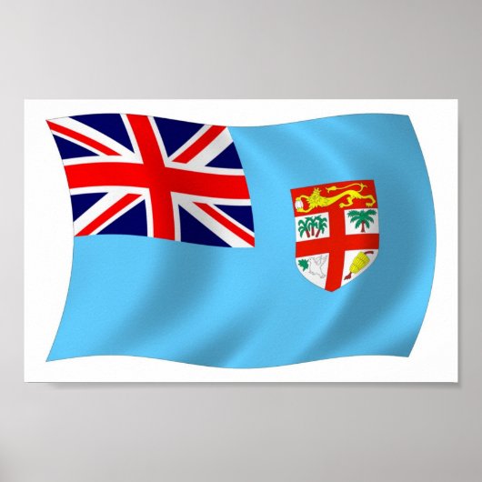 Affiche d'impression du drapeau des Fidji (Devant)