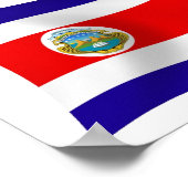 Affiche d'impression du drapeau du Costa Rica (Coin)