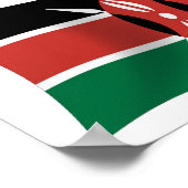 Affiche d'impression du drapeau du Kenya (Coin)