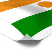 Affiche d'impression du drapeau du Niger (Coin)