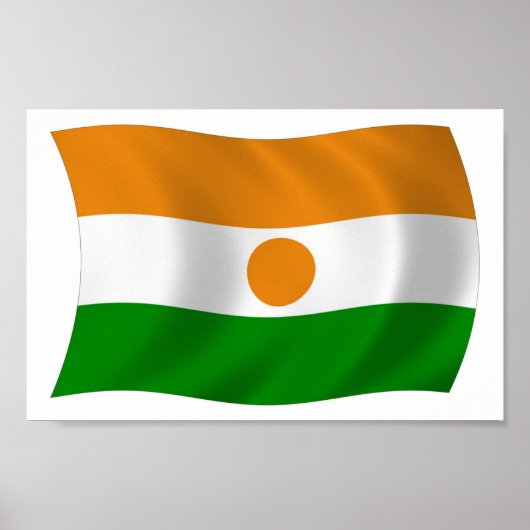 Affiche d'impression du drapeau du Niger (Devant)