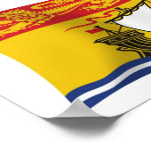 Affiche d'impression du drapeau du Nouveau-Brunswi (Coin)