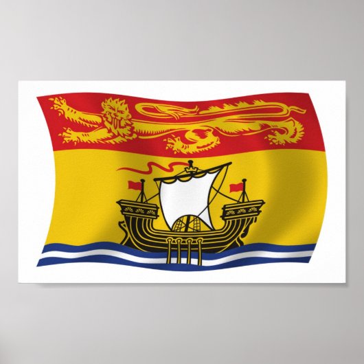 Affiche d'impression du drapeau du Nouveau-Brunswi (Devant)