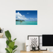Affiche d'impression d'un palmier dans le lagon de (Bureau à domicile)