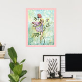 Affiche d'impression Flower Fairy Bunny (Bureau à domicile)