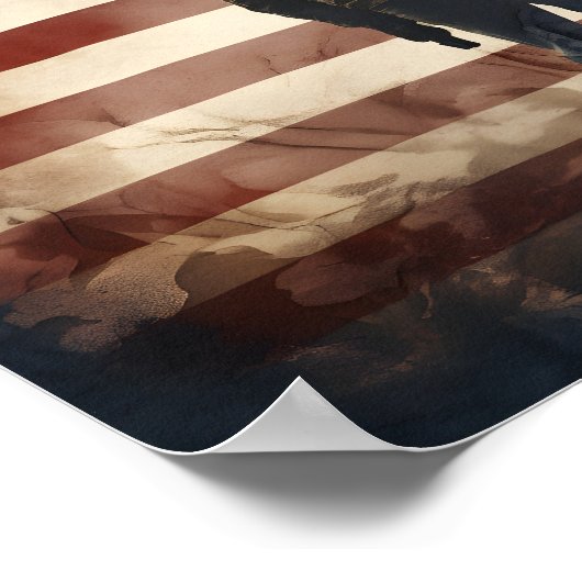 Affiche d'impression numérique patriotique de la f (Coin)