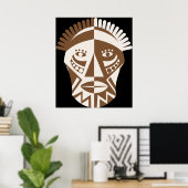 affiche d'impression personnalisée pour masque afr (Bureau à domicile)