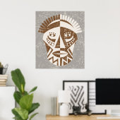 affiche d'impression personnalisée pour masque afr (Bureau à domicile)