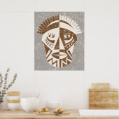 affiche d'impression personnalisée pour masque afr (Cuisine)