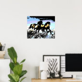 Affiche d'impression Pop Art Chevaux en course (Bureau à domicile)