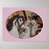 Affiche d'impression pour chevaux de carrousel (Devant)