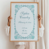 Affiche d'informations de naissance personnalisée