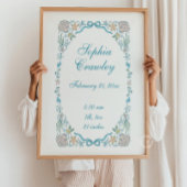 Affiche d'informations de naissance personnalisée