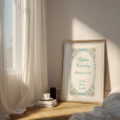 Affiche d'informations de naissance personnalisée