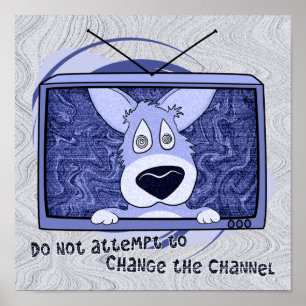 Affiche d'invasion de télévision de corgi