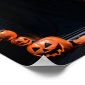Affiche d'invitation blanche Halloween #1 (Coin)