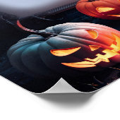 Affiche d'invitation blanche Halloween #1 (Coin)