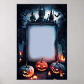 Affiche d'invitation blanche Halloween #1 (Devant)