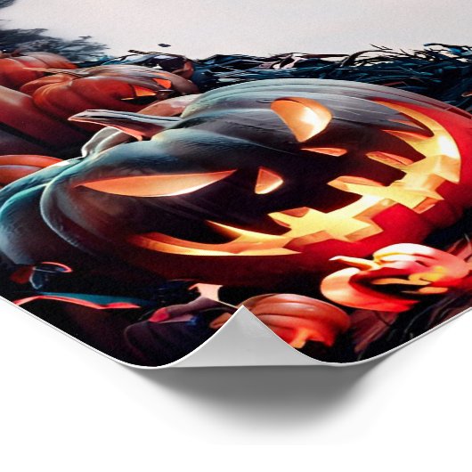 Affiche d'invitation blanche Halloween #10 (Coin)