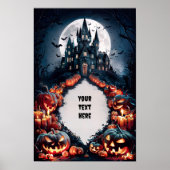 Affiche d'invitation blanche Halloween #10 (Devant)