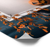 Affiche d'invitation blanche Halloween #4 (Coin)