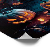 Affiche d'invitation blanche Halloween #6 (Coin)
