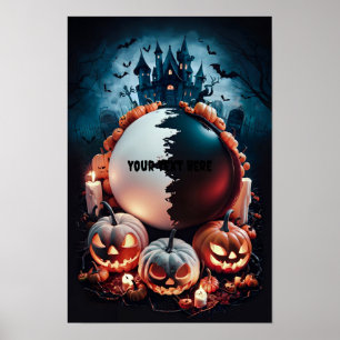 Affiche d'invitation blanche Halloween #7