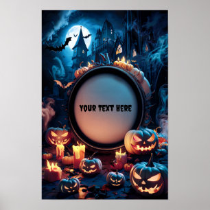 Affiche d'invitation blanche Halloween #8