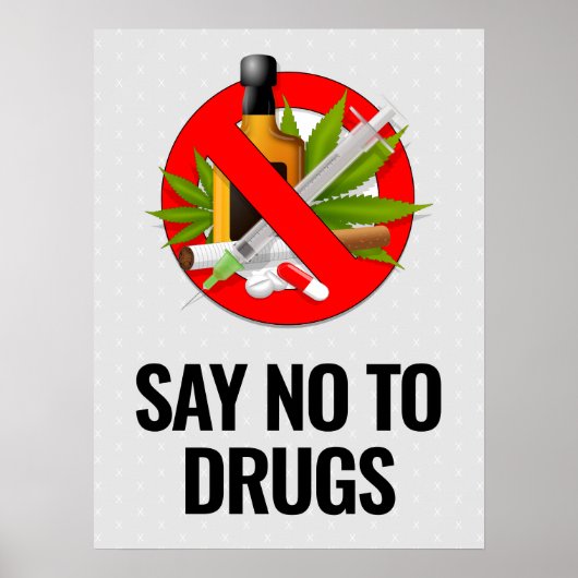 Affiche Dire Non Aux Drogues - 18x24 (Devant)