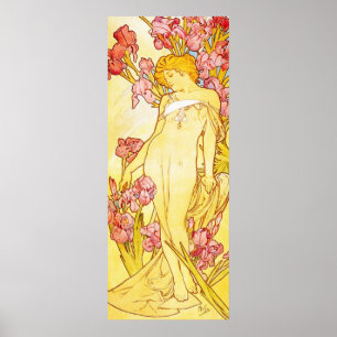 Affiche d'iris d'Alphonse Mucha