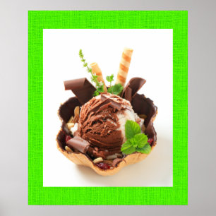 Affiche Divinitement Décadente de crème glacée