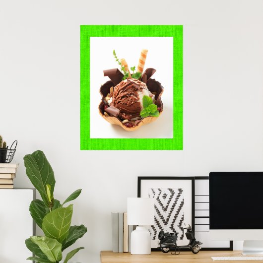 Affiche Divinitement Décadente de crème glacée (Bureau à domicile)