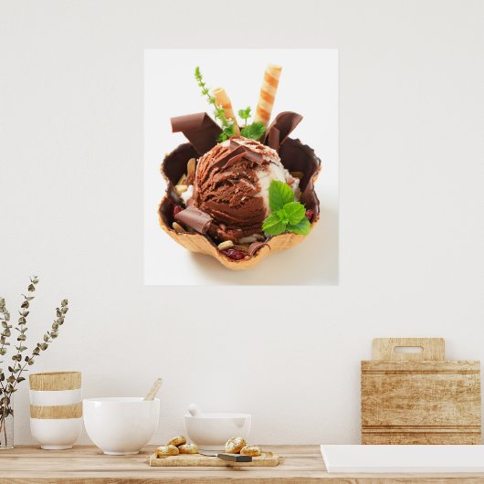 Affiche Divinitement Décadente de crème glacée (Cuisine)